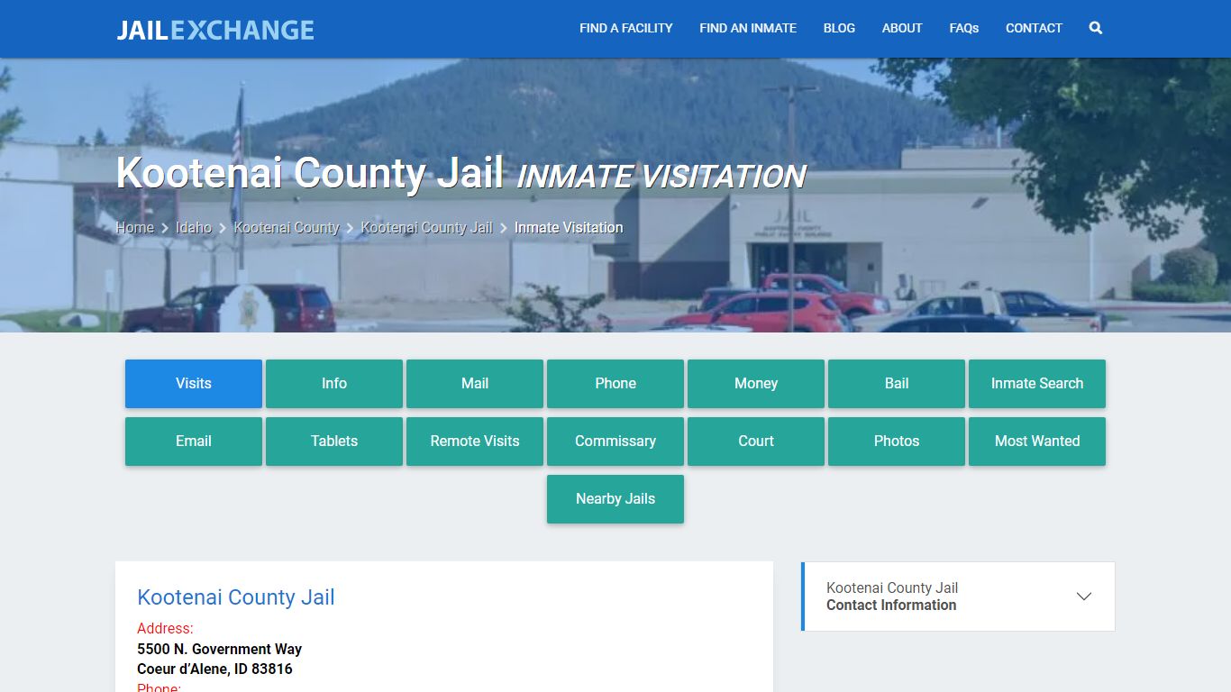 Inmate Visitation - Kootenai County Jail, ID - Jail Exchange