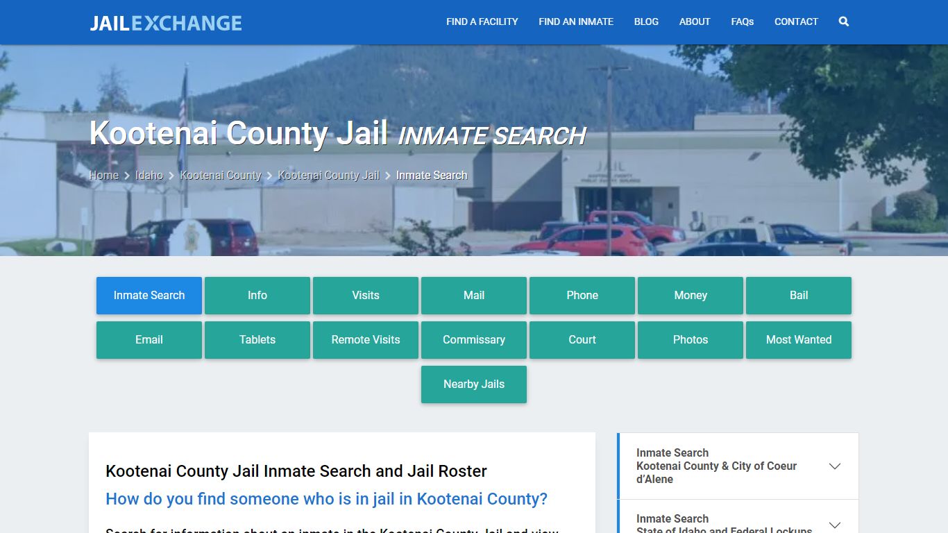 Kootenai County Jail Inmate Search - Jail Exchange